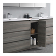 small toilet and sink unit Fresca Gray Wood