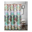 shower curtain with window panel Greenland Home Fashions Bath Teal