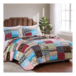 flower coverlet Greenland Home Fashions Quilt Set Multi