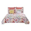 bed with comforter and quilt Greenland Home Fashions Quilt Set Multi