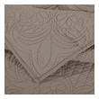 white and beige quilt Greenland Home Fashions Quilt Set Taupe
