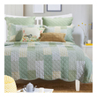 pink and gray quilt Greenland Home Fashions Quilt Set Sage