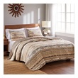 gray quilted bedspread Greenland Home Fashions Quilt Set Tan