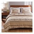 white comforter twin set Greenland Home Fashions Quilt Set Tan