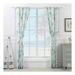 black blinds white curtains Greenland Home Fashions Window Turquoise