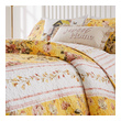 gray bedspread full Greenland Home Fashions Quilt Set Yellow