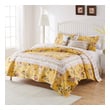 gray and white comforter full Greenland Home Fashions Quilt Set Quilts-Bedspreads and Coverlets Yellow