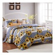 teal bedspread quilt Greenland Home Fashions Quilt Set Gold