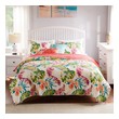 cute white twin comforter Greenland Home Fashions Quilt Set Coral