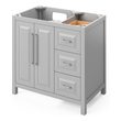 double sink vanity with storage tower Hardware Resources Vanity Grey Transitional