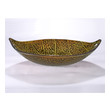 blue glass sink bowl InFurniture Gold, Green and Yellow