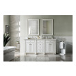 70 bathroom vanity top double sink James Martin Vanity Bright White Transitional