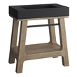 sink on top James Martin Console Weathered Timber Rustic