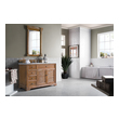 two vanities with cabinet in between James Martin Vanity Driftwood Transitional