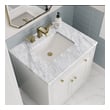 single bathroom vanity set James Martin Vanity Glossy White Modern Farmhouse, Transitional