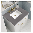 vanity sink replacement James Martin Vanity Bathroom Vanities Glossy White Modern Farmhouse, Transitional