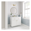 bathroom cabinet collections James Martin Vanity Glossy White Modern Farmhouse, Transitional