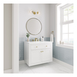 bathroom counter cabinet James Martin Vanity Glossy White Modern Farmhouse, Transitional