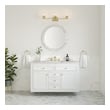 single antique bathroom vanity James Martin Vanity Glossy White Modern Farmhouse, Transitional