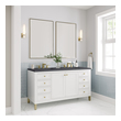 70 inch bathroom vanity top double sink James Martin Vanity Glossy White Modern Farmhouse, Transitional