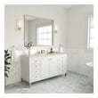 small sink vanity James Martin Vanity Glossy White Modern Farmhouse, Transitional