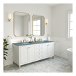 small vanity unit with basin James Martin Vanity Glossy White Modern Farmhouse, Transitional