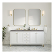 60 inch single bathroom vanity James Martin Vanity Glossy White Modern Farmhouse, Transitional