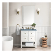 70 inch bathroom vanity without top James Martin Vanity Bright White Modern Farmhouse, Transitional