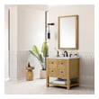 small bathroom sink and cabinet James Martin Vanity Light Natural Oak Modern Farmhouse, Transitional