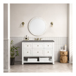 antique looking vanity James Martin Vanity Bright White Modern Farmhouse, Transitional