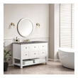 antique looking vanity James Martin Vanity Bright White Modern Farmhouse, Transitional