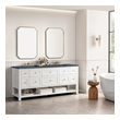 30 inch vanity with drawers James Martin Vanity Bright White Modern Farmhouse, Transitional