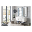 using antique furniture for bathroom vanity James Martin Vanity Glossy White Modern