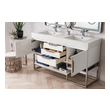 using antique furniture for bathroom vanity James Martin Vanity Glossy White Modern