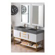 large double sink vanity James Martin Vanity Glossy White Modern