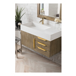 custom double sink vanity James Martin Vanity Latte Oak Modern