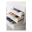 bathroom cabinet drawer James Martin Vanity Glossy White Modern
