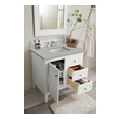 double vanity with tower James Martin Vanity Bright White Transitional