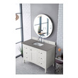 best wood for bathroom cabinets James Martin Vanity Bright White Transitional