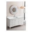 cheap vanity with sink James Martin Vanity Bright White Transitional