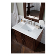 bathroom vanity with sink 30 inch James Martin Vanity Bathroom Vanities Burnished Mahogany Transitional