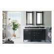 60 double vanity with top James Martin Vanity Black Onyx Transitional
