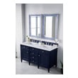 two sink vanity bathroom James Martin Vanity Victory Blue Transitional