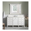 rustic bathroom vanity with sink James Martin Vanity Bright White Transitional