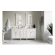 modern wood vanity bathroom James Martin Vanity Bright White Transitional