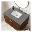 bathroom vanity top storage ideas James Martin Vanity Mid-Century Walnut Mid-Century Modern