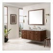 single small bathroom vanity with sink James Martin Vanity Mid-Century Walnut Mid-Century Modern