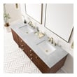 small bathroom countertop James Martin Vanity Mid-Century Walnut Mid-Century Modern
