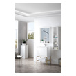 30 in bathroom vanity with drawers James Martin Vanity Glossy White Transitional