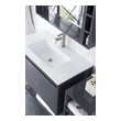 small bathroom vanity with sink James Martin Vanity Modern Gray Glossy Transitional